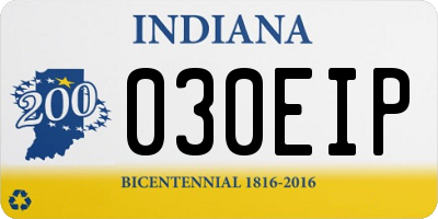 IN license plate 030EIP