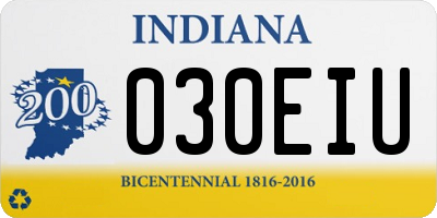 IN license plate 030EIU