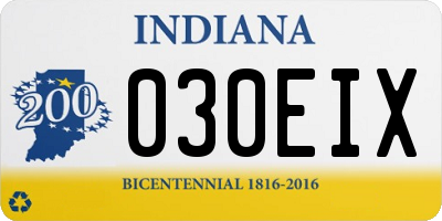 IN license plate 030EIX
