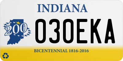 IN license plate 030EKA
