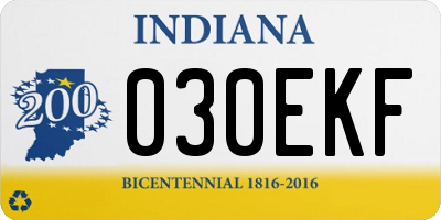 IN license plate 030EKF