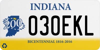IN license plate 030EKL
