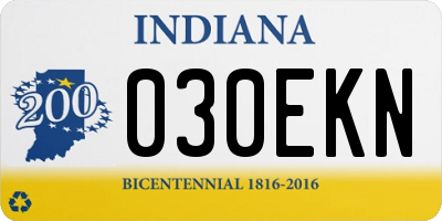 IN license plate 030EKN