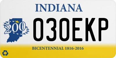 IN license plate 030EKP