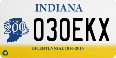 IN license plate 030EKX