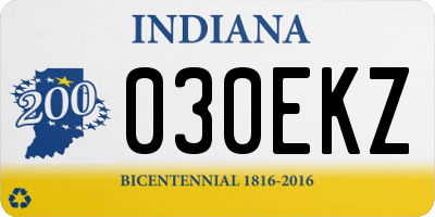 IN license plate 030EKZ