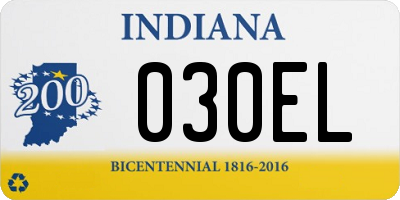 IN license plate 030EL