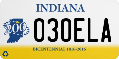 IN license plate 030ELA