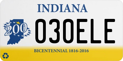 IN license plate 030ELE