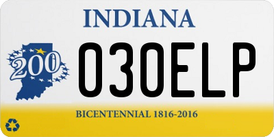 IN license plate 030ELP
