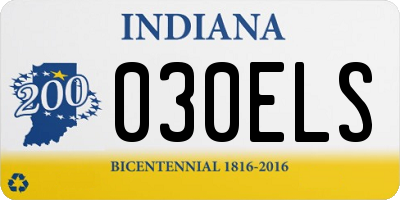 IN license plate 030ELS