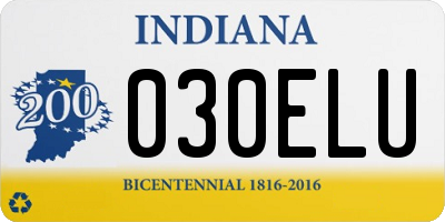 IN license plate 030ELU