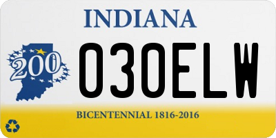 IN license plate 030ELW