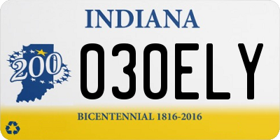 IN license plate 030ELY