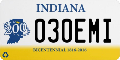 IN license plate 030EMI