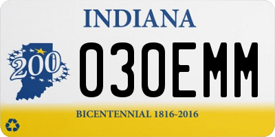 IN license plate 030EMM