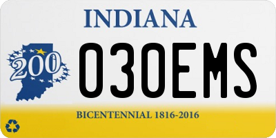 IN license plate 030EMS