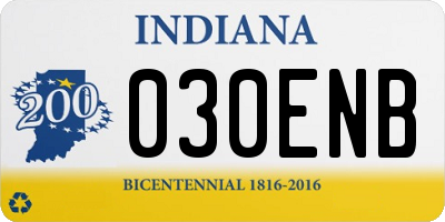 IN license plate 030ENB