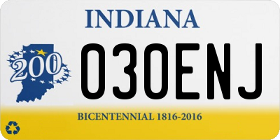 IN license plate 030ENJ