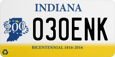 IN license plate 030ENK