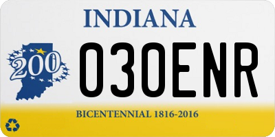 IN license plate 030ENR