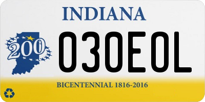 IN license plate 030EOL
