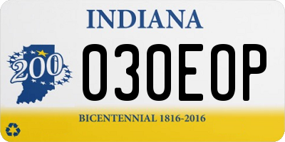 IN license plate 030EOP