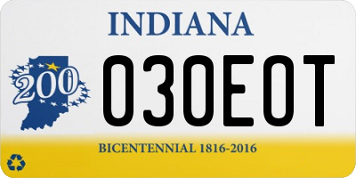 IN license plate 030EOT