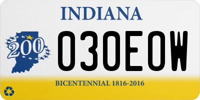 IN license plate 030EOW