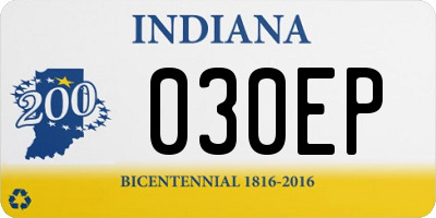 IN license plate 030EP