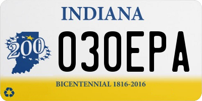 IN license plate 030EPA