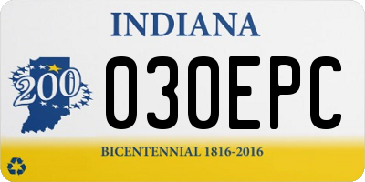IN license plate 030EPC