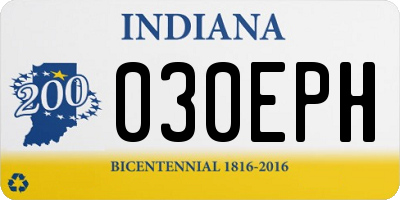 IN license plate 030EPH