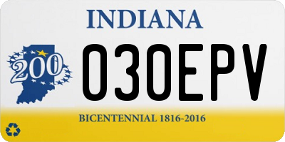 IN license plate 030EPV