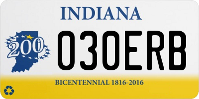 IN license plate 030ERB