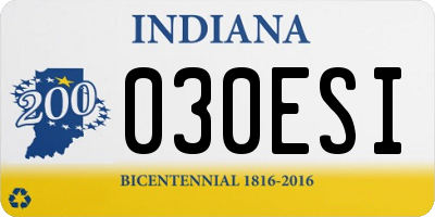 IN license plate 030ESI