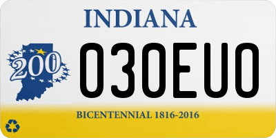 IN license plate 030EUO