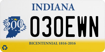 IN license plate 030EWN