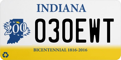 IN license plate 030EWT