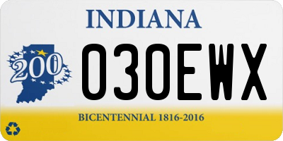 IN license plate 030EWX