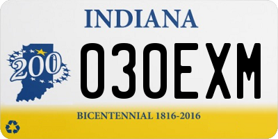IN license plate 030EXM