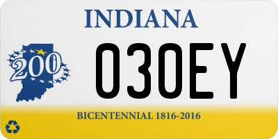 IN license plate 030EY