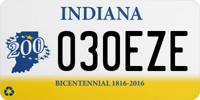 IN license plate 030EZE