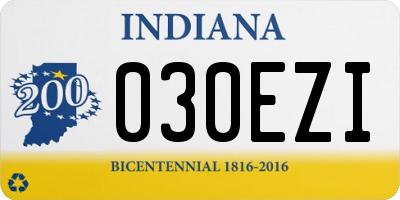 IN license plate 030EZI