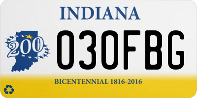 IN license plate 030FBG