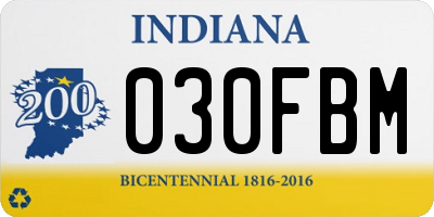 IN license plate 030FBM