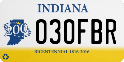 IN license plate 030FBR