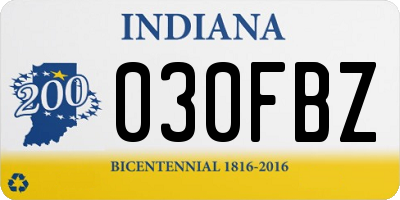 IN license plate 030FBZ