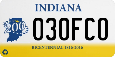 IN license plate 030FCO