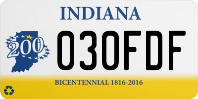 IN license plate 030FDF